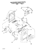 DISPENSER FRONT Diagram and Parts List for GS6SHANLB10  Whirlpool Refrigerator