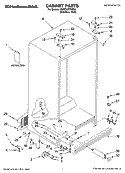 CABINET PARTS Diagram and Parts List for KSRD22FTST03  KitchenAid Refrigerator