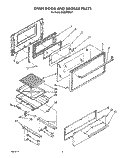 OVEN DOOR AND BROILER Diagram and Parts List for SE950PERW7  Whirlpool Range