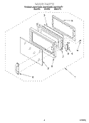 DOOR Diagram and Parts List for MH6151XHQ1  Whirlpool Microwave