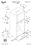 CABINET, LITERATURE Diagram and Parts List for ET19PKXJW00  Whirlpool Refrigerator