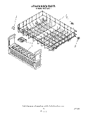 LOWER RACK Diagram and Parts List for 4KUDP220T1  KitchenAid Dishwasher
