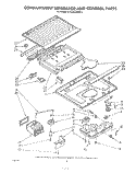 COMPARTMENT SEPARATOR AND CONTROL Diagram and Parts List for ET14AKXMWR2  Whirlpool Refrigerator