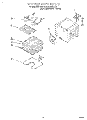 INTERNAL OVEN Diagram and Parts List for GBS307PDQ0  Whirlpool Wall Oven