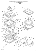 REFRIGERATOR SHELF Diagram and Parts List for 3XKGN7050F02  Whirlpool Refrigerator