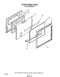 OVEN DOOR Diagram and Parts List for RM278BXV1  Whirlpool Microwave Oven Combo