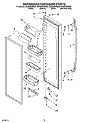 REFRIGERATOR DOOR PARTS Diagram and Parts List for GC3SHEXNT03  Whirlpool Refrigerator