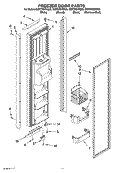 FREEZER DOOR PARTS Diagram and Parts List for GC5THEXNS03  Whirlpool Refrigerator