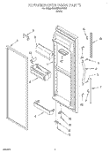 REFRIGERATOR DOOR Diagram and Parts List for 6ED22DQXFW00  Whirlpool Refrigerator