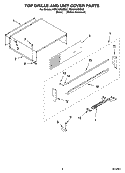 TOP GRILLE AND UNIT COVER PARTS Diagram and Parts List for KSSO42QMB02  KitchenAid Refrigerator