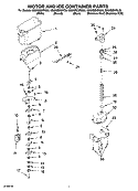 MOTOR AND ICE CONTAINER PARTS Diagram and Parts List for GS6NBEXRT00  Whirlpool Refrigerator