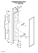 FREEZER DOOR PARTS Diagram and Parts List for KSRD22FTST01  KitchenAid Refrigerator