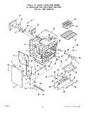 OVEN BODY Diagram and Parts List for 1885W1A  Roper Range
