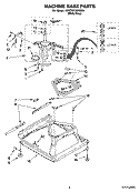 MACHINE BASE PARTS Diagram and Parts List for 1CWTW5700SW0  Whirlpool Washer