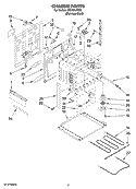 CHASSIS PARTS Diagram and Parts List for RS160LXTS0  Whirlpool Range