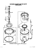 AGITATOR, BASKET AND TUB Diagram and Parts List for LA8580XWF2  Whirlpool Washer