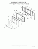 MICROWAVE DOOR PARTS Diagram and Parts List for RMC275PVB01  Whirlpool Microwave Oven Combo