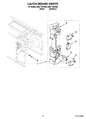 LATCH BOARD PARTS Diagram and Parts List for AMC7159TAS0  Whirlpool Microwave