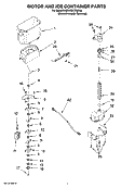 MOTOR AND ICE CONTAINER PARTS Diagram and Parts List for KSRW25CTMK00  KitchenAid Refrigerator