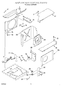 AIRFLOW AND CONTROL Diagram and Parts List for ACM184XK0  Whirlpool Air Conditioner