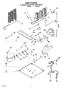 UNIT Diagram and Parts List for ET8WTMXKT01  Whirlpool Refrigerator