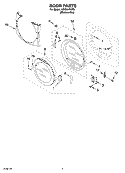 DOOR PARTS Diagram and Parts List for KEHS01PMT0  KitchenAid Dryer