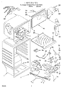 LINER Diagram and Parts List for ET18GKXGN00  Whirlpool Refrigerator