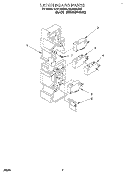 LATCH BOARD Diagram and Parts List for MH6110XBQ3  Whirlpool Microwave