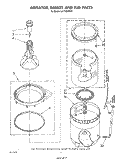 AGITATOR, BASKET AND TUB Diagram and Parts List for LA7700XSW0  Whirlpool Washer