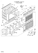 CABINET Diagram and Parts List for RH203F0  Whirlpool Air Conditioner