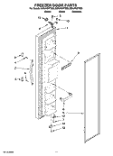 FREEZER DOOR PARTS Diagram and Parts List for ED5JVEXTS00  Whirlpool Refrigerator