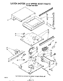 LATCH AND UPPER BODY Diagram and Parts List for RJM1870P  Whirlpool Microwave Oven Combo