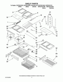 SHELF PARTS Diagram and Parts List for GX2FHDXVB03  Whirlpool Refrigerator