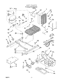 UNIT Diagram and Parts List for 3KART700GW01  Whirlpool Refrigerator
