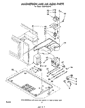 MAGNETRON AND AIR FLOW Diagram and Parts List for MW8100XP0  Whirlpool Microwave