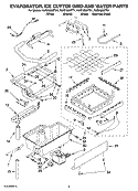 EVAPORATOR, ICE CUTTER GRID AND WATER PARTS Diagram and Parts List for KUIS18NNTS1  KitchenAid Ice Maker