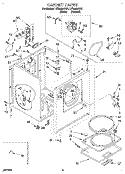 SECTION Diagram and Parts List for LER4624BW1  Whirlpool Dryer