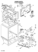 LINER PARTS Diagram and Parts List for GARF19XXPK02  Whirlpool Refrigerator