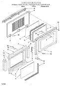 OVEN DOOR Diagram and Parts List for KEBN107YWH0  KitchenAid Wall Oven