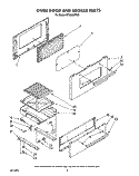 OVEN DOOR AND BROILER Diagram and Parts List for SF3000SRW5  Whirlpool Range