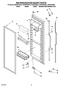 REFRIGERATOR DOOR PARTS Diagram and Parts List for KSRI25FNSS01  KitchenAid Refrigerator