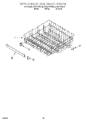 UPPER RACK AND TRACK Diagram and Parts List for KUDI24SEWH5  KitchenAid Dishwasher