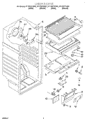 LINER Diagram and Parts List for RT12VKXHN01  Roper Refrigerator