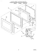 DOOR AND LATCH Diagram and Parts List for KEMS306XBL4  KitchenAid Wall Oven