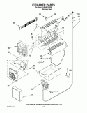 ICEMAKER PARTS Diagram and Parts List for IX5HHEXWS05  Whirlpool Refrigerator