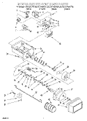 MOTOR AND ICE CONTAINER Diagram and Parts List for KSRS25QGWH02  KitchenAid Refrigerator