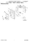 CONTROL PANEL, LITERATURE Diagram and Parts List for KHMS147HBL1  KitchenAid Microwave