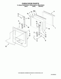 OVEN DOOR PARTS Diagram and Parts List for KEBS107SSS04  KitchenAid Wall Oven
