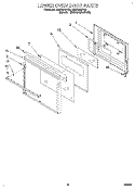 LOWER OVEN DOOR Diagram and Parts List for RB770PXYQ5  Whirlpool Wall Oven