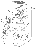 ICEMAKER PARTS, OPTIONAL PARTS Diagram and Parts List for 7ED2GTQXPL00  Whirlpool Refrigerator